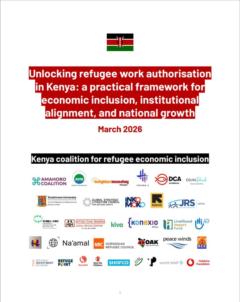 White paper on refugee work permits in Kenya.